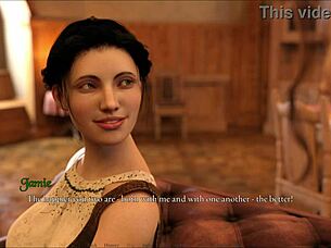 Does the blonde housewife console her husband's friend with her pussy?