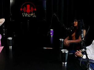 Redhead latina plays game with group in romantic setting after discussing couple hypocrisy