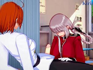 florence nightingale, meltryllis, and gudako engage in intense futanari sex in fate grand order hentai