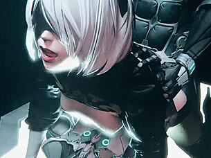 i love watching fapzone with 2b from nier automata in this hentai cartoon