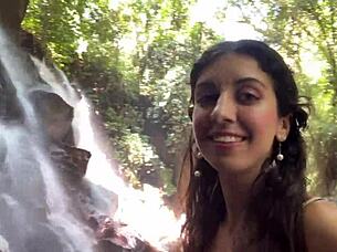 Crazy Cumwalk On Public Waterfall!