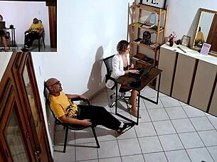 Secretary handles harassing client in office roleplay part 1.