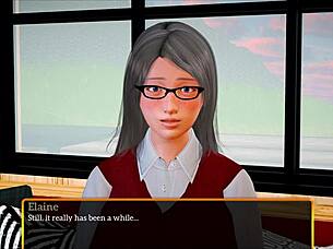 My new family 468 features redhead teen with small tits in homemade cartoon game