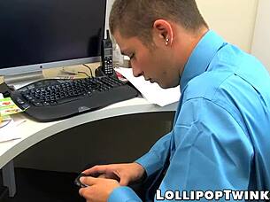 Twinks Pound Asses Hard in Office!