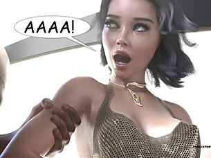 Mia Teases with Blowjob in 3D Comic