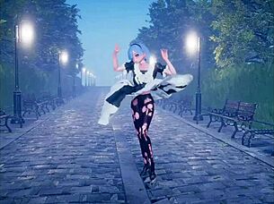 Why is this cute anime girl dancing while getting fucked?