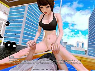 Redhead Performs Deepthroat Blowjob Behind The Scenes In Reality Show