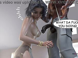 Mia Teases with Blowjob in 3D Comic