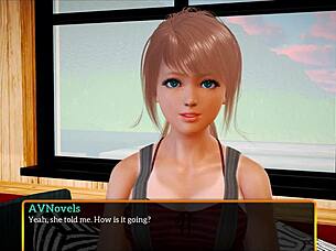 My new family 468 features redhead teen with small tits in homemade cartoon game