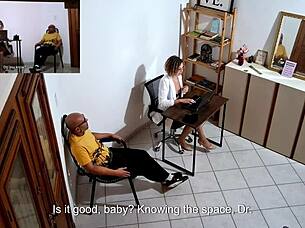 Secretary handles harassing client in office roleplay part 1.