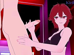 Tomo Aizawa experiences intense creampie in hentai anime