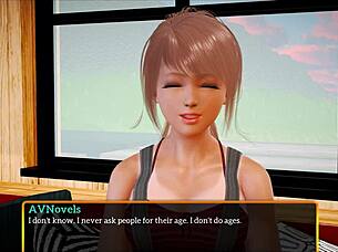 Moje nová rodina 468 představuje červenovlásku teen 18+ s malými 18+ prsy v domácí karikatuře hře