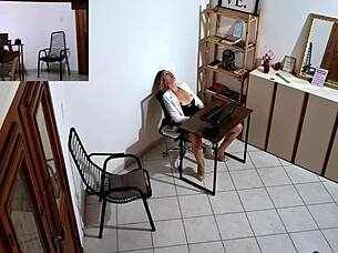 Secretary handles harassing client in office roleplay part 1.