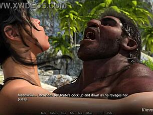 Lara Croft gets gangbanged by big dick monsters on an enchanted island in this 3D hentai adventure