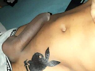 Young European teen cums for new Playboy tattoo