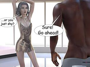 Mia Teases with Blowjob in 3D Comic