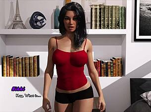 Redhead anime intertwines in homemade cartoon scene