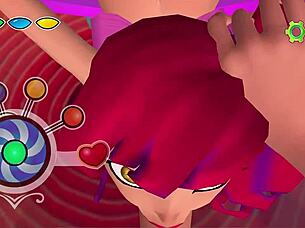 Hot Animated Fuck in Sex Game with Big Titties Cutie – Face Fucking and Titty Fuck