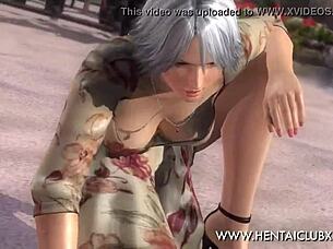 Ecchi fan service in dead or alive 5 ultimate with sexy christie dress