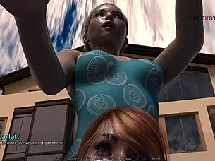 playing games in pool with stepsister