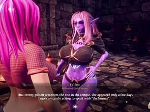 two busty babes are trimming their pussies in 3d porn wild life