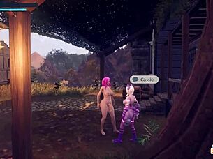 two busty babes are trimming their pussies in 3d porn wild life