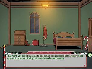 i got cum all over my cute face as santa elf in this xmas hentai game surprise