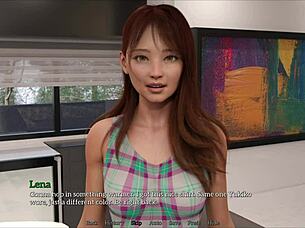 Exploring New Memories with Brunette Milf in Game.