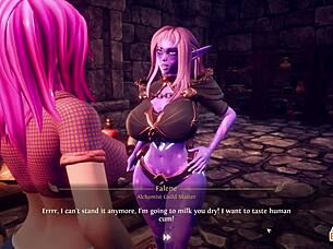 two busty babes are trimming their pussies in 3d porn wild life