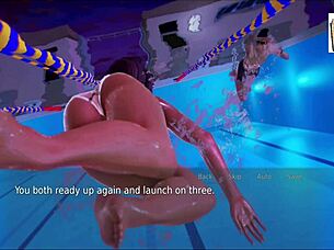 Exploring Academy 128 in an anime game setting