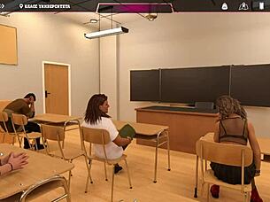 Wild lesbian debauchery unfolds in college gameplay part 9