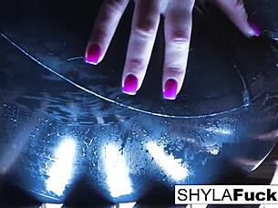 sexy shyla stylez shows off big tits in fetish
