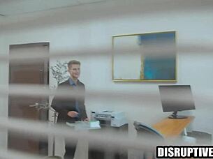 hot gay sex in office, deepthroat and blowjob with big cock 😈