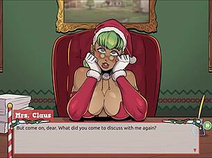 i got cum all over my cute face as santa elf in this xmas hentai game surprise