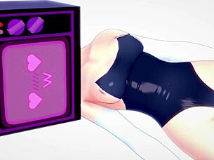 In this anime tale, the TV woman desires to fuck while wearing her swimsuit in the Skibidi Toilet world.