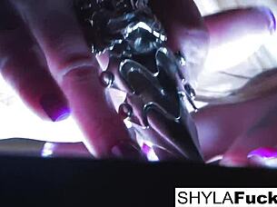 sexy shyla stylez shows off big tits in fetish