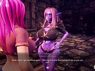 two busty babes are trimming their pussies in 3d porn wild life