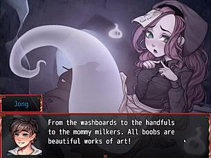 Ghost Girl With Small Tits Gets Bukkake In Harem Game