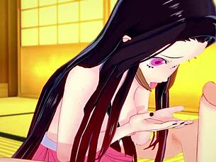 nezuko in kimono getting fucked