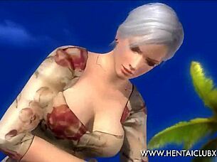 Ecchi fan service in dead or alive 5 ultimate with sexy christie dress