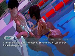 Exploring Academy 128 in an anime game setting