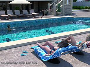 A wife and stepmother hentai game with missing spicy scenes! 🔥