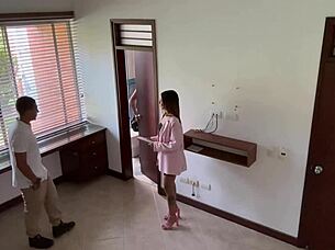 I fucked my client on the stairs