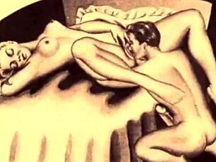 Vintage erotic drawings from antique collections in anime style.
