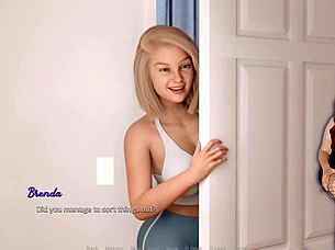 Growing things up - ep 11, the beautiful 18yo teen cosplayer teases under her see-through skirt.