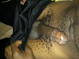 i enjoyed releasing my juices after my gay neighbor sent me his ass picture, stroking my big black monster cock up close