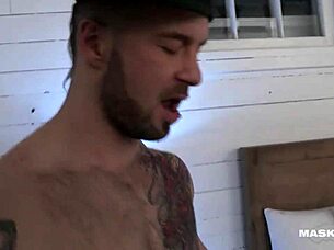 the muscular gay pornstar feels intense passion while blowing the straight male stripper in this uncut footage