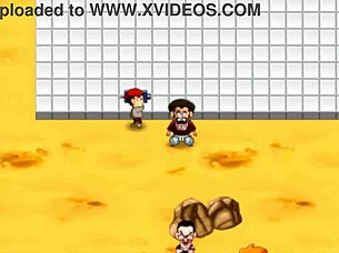 bulma adventure 4 - mr satan watches his agent miss piiza pizza get gangbang at the cell games