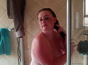 Does this busty fat girl turn you on in the shower?