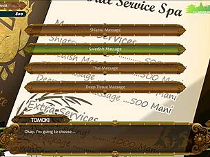 Full service gay hentai game episode 1 features a sexy model giving a swedish oil massage